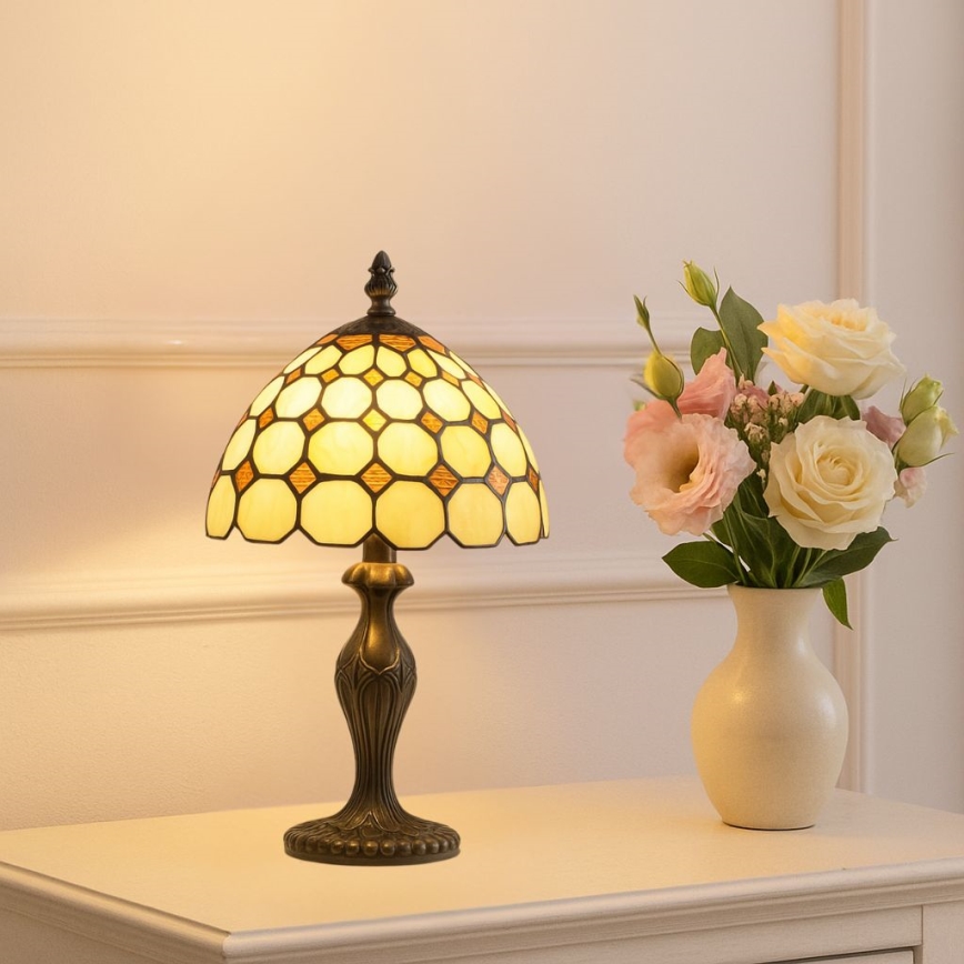 Brilagi - Tiffany-bordslampa i glasmosaik DORAN 1xE14/40W/230V