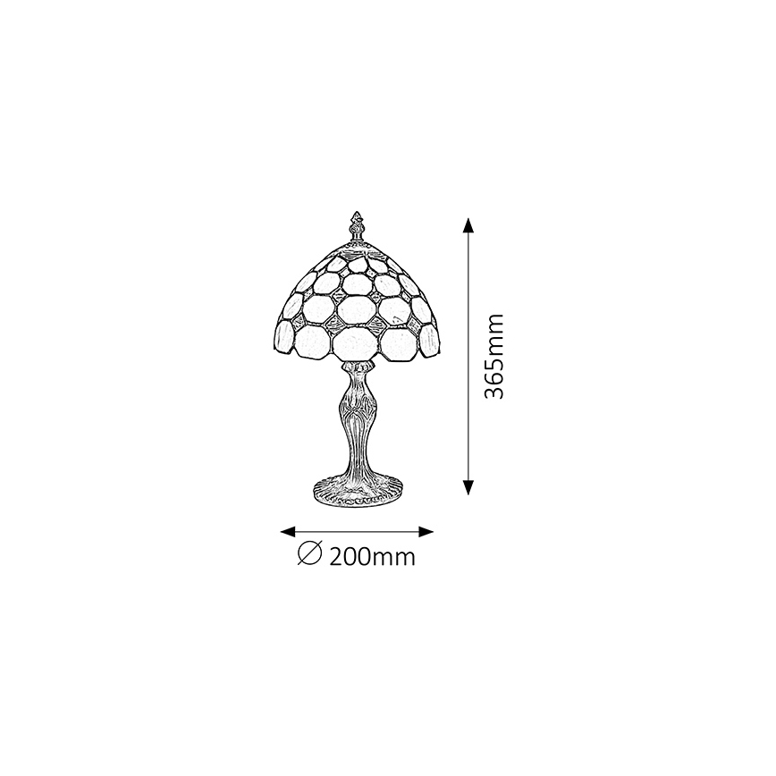 Brilagi - Tiffany-bordslampa i glasmosaik DORAN 1xE14/40W/230V
