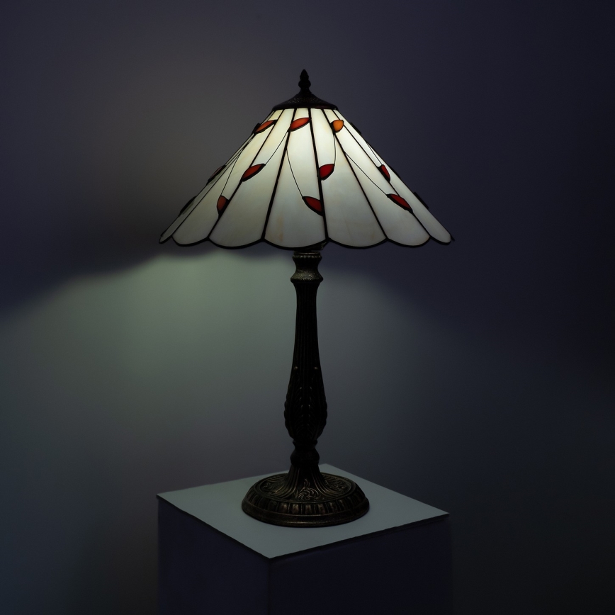 Brilagi - Tiffany-bordslampa i glasmosaik FOLIA 2xE27/60W/230V