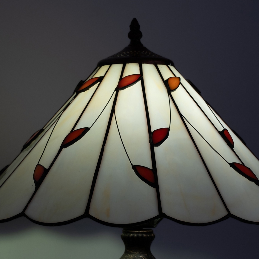 Brilagi - Tiffany-bordslampa i glasmosaik FOLIA 2xE27/60W/230V