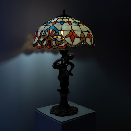 Brilagi - Tiffany-bordslampa i glasmosaik MIRABELLA 1xE27/60W/230V