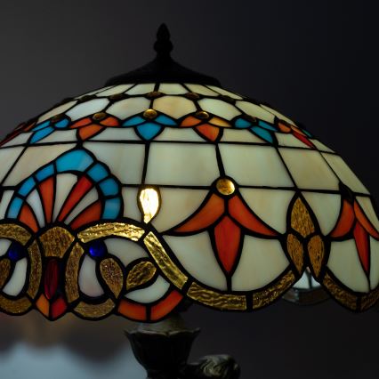 Brilagi - Tiffany-bordslampa i glasmosaik MIRABELLA 1xE27/60W/230V
