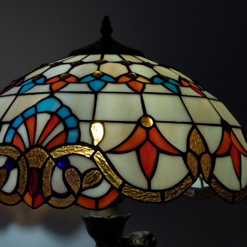 Brilagi - Tiffany-bordslampa i glasmosaik MIRABELLA 1xE27/60W/230V