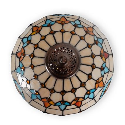 Brilagi - Tiffany-bordslampa i glasmosaik MIRABELLA 1xE27/60W/230V