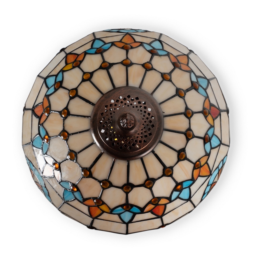 Brilagi - Tiffany-bordslampa i glasmosaik MIRABELLA 1xE27/60W/230V