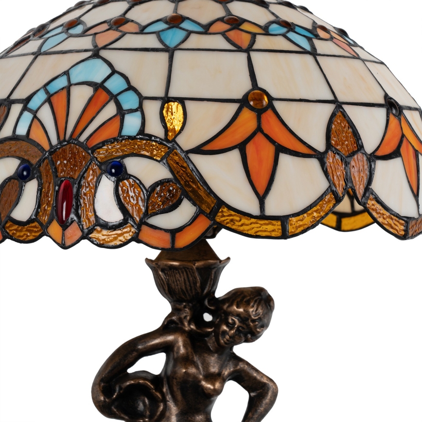 Brilagi - Tiffany-bordslampa i glasmosaik MIRABELLA 1xE27/60W/230V