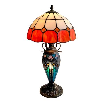 Brilagi - Tiffany-bordslampa i glasmosaik SIENNA 1xE27/60W/230V + 1xE14/40W