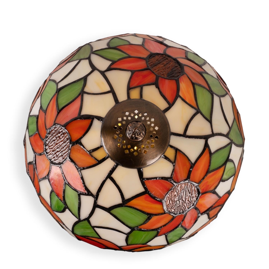 BRILAGI - Tiffany-bordslampa i glasmosaik SUNFLOWER 1xE27/60W/230V + 1xE14/40W