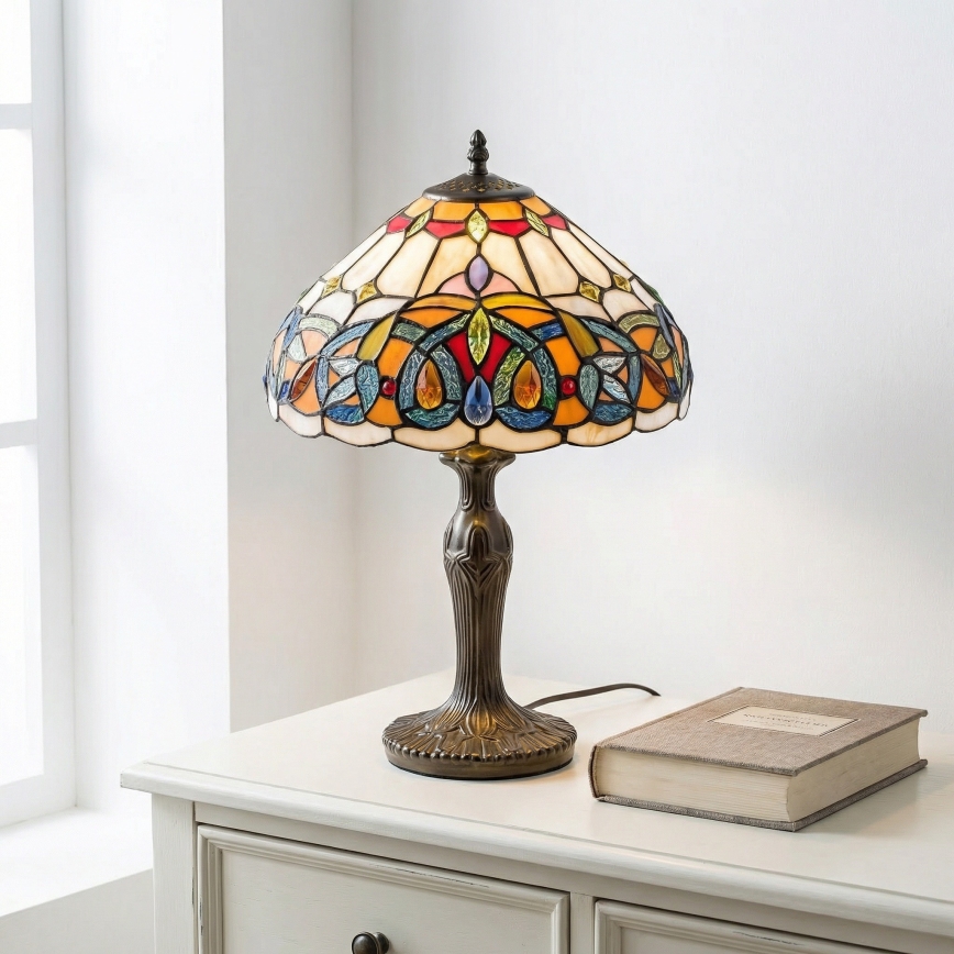 Brilagi - Tiffany-bordslampa LUISA 1xE27/40W/230V