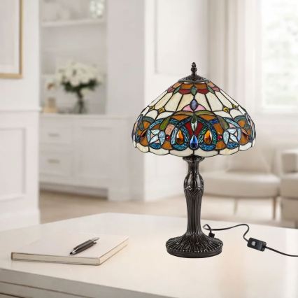 Brilagi - Tiffany-bordslampa LUISA 1xE27/40W/230V