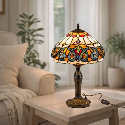 Brilagi - Tiffany-bordslampa LUISA 1xE27/40W/230V