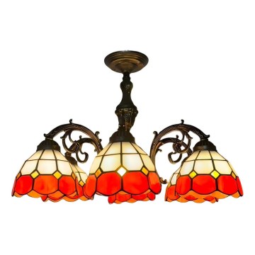 Brilagi - Tiffany-glas takplafond SIENNA 6xE27/60W/230V Ø 60 cm