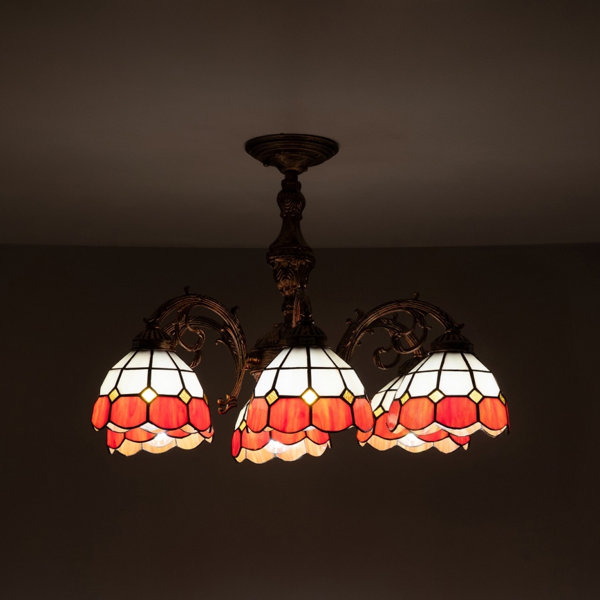 Brilagi - Tiffany-glas takplafond SIENNA 6xE27/60W/230V Ø 60 cm