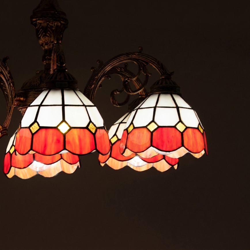 Brilagi - Tiffany-glas takplafond SIENNA 6xE27/60W/230V Ø 60 cm