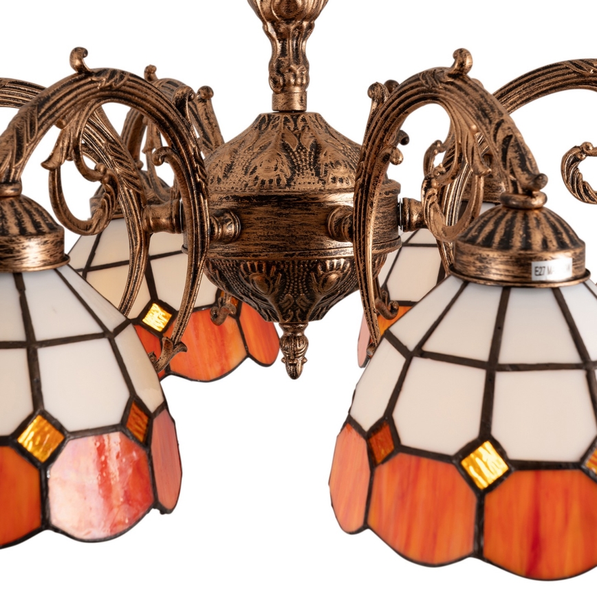 Brilagi - Tiffany-glas takplafond SIENNA 6xE27/60W/230V Ø 60 cm