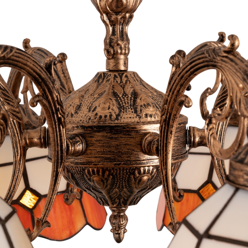 Brilagi - Tiffany-glas takplafond SIENNA 6xE27/60W/230V Ø 60 cm
