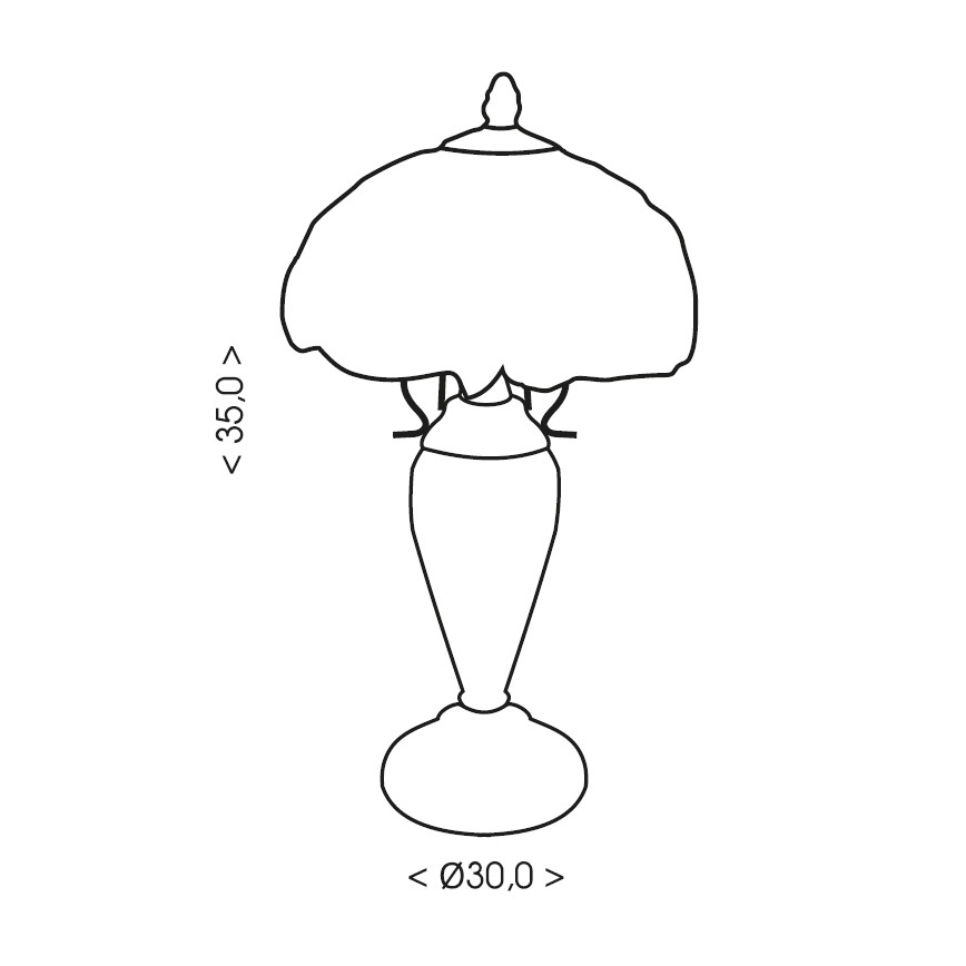 Brilagi - Tiffany-glasbordslampa MIRABELLA 1xE27/60W/230V + 1xE14/40W