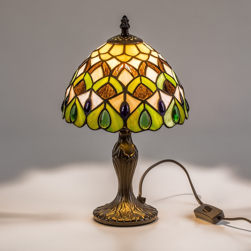 BRILAGI - Tiffany-glasmosaik bordslampa MARGARET 1xE14/40W/230V
