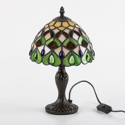 BRILAGI - Tiffany-glasmosaik bordslampa MARGARET 1xE14/40W/230V
