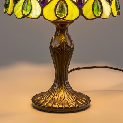 BRILAGI - Tiffany-glasmosaik bordslampa MARGARET 1xE14/40W/230V