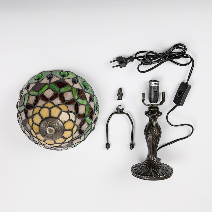 BRILAGI - Tiffany-glasmosaik bordslampa MARGARET 1xE14/40W/230V