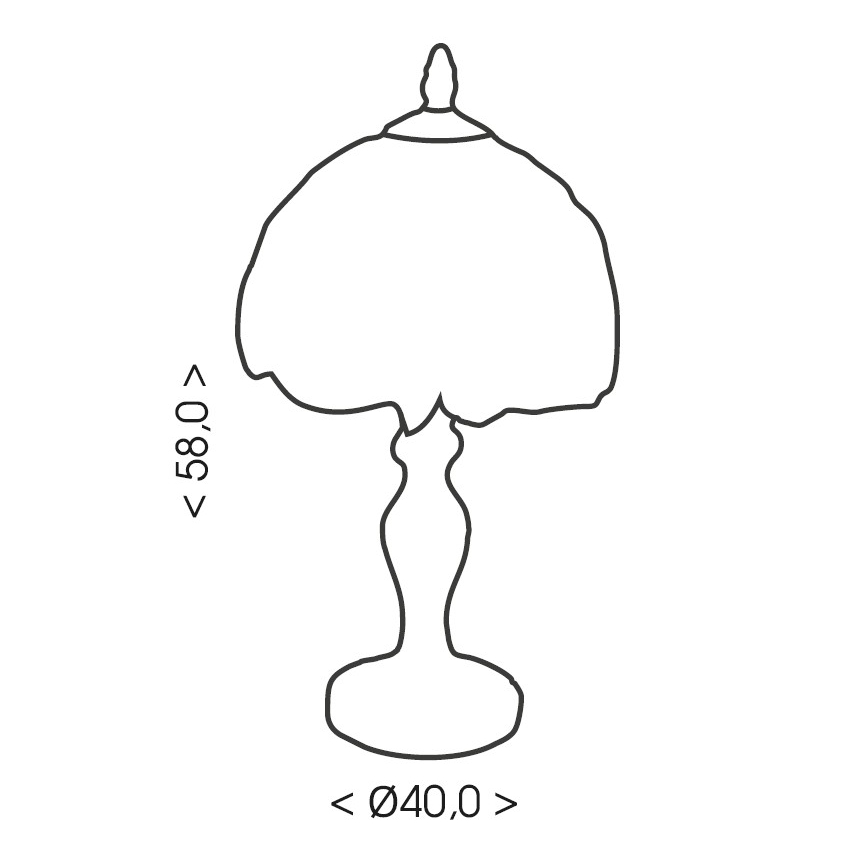Brilagi - Tiffany glasmosaik bordslampa MIRABELLA 2xE27/60W/230V