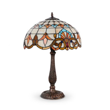 Brilagi - Tiffany glasmosaik bordslampa MIRABELLA 2xE27/60W/230V