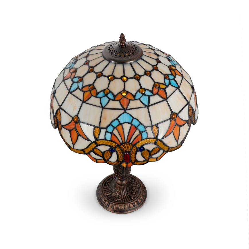 Brilagi - Tiffany glasmosaik bordslampa MIRABELLA 2xE27/60W/230V