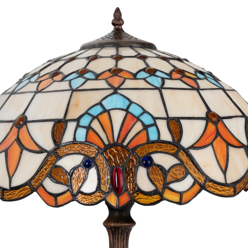 Brilagi - Tiffany glasmosaik bordslampa MIRABELLA 2xE27/60W/230V