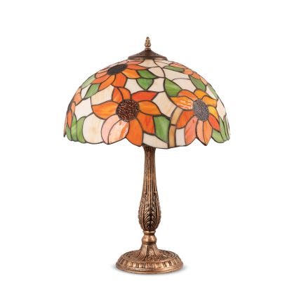 Brilagi - Tiffany glasmosaik bordslampa SUNFLOWER 2xE27/60W/230V