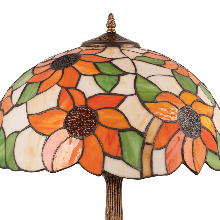 Brilagi - Tiffany glasmosaik bordslampa SUNFLOWER 2xE27/60W/230V
