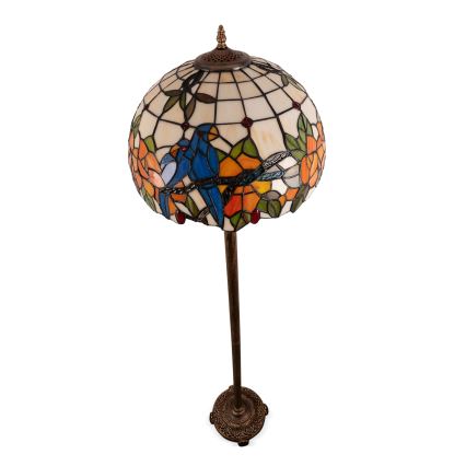Brilagi - Tiffany-glasmosaik golvlampa JUNGLE 2xE27/60W/230V