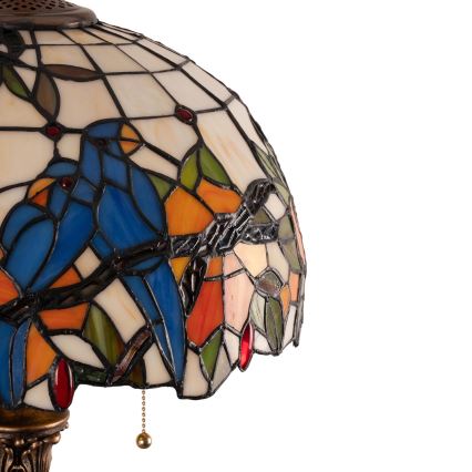 Brilagi - Tiffany-glasmosaik golvlampa JUNGLE 2xE27/60W/230V