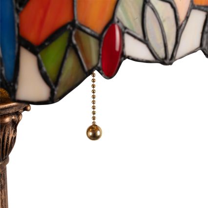 Brilagi - Tiffany-glasmosaik golvlampa JUNGLE 2xE27/60W/230V