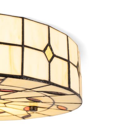 Brilagi - Tiffany glasmosaik taklampa FOLIA 3xE27/60W/230V Ø 40 cm