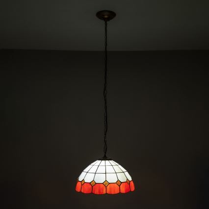 BRILAGI - Tiffany-glasmosaik taklampa med kedja SIENNA 1xE27/60W/230V Ø 40 cm