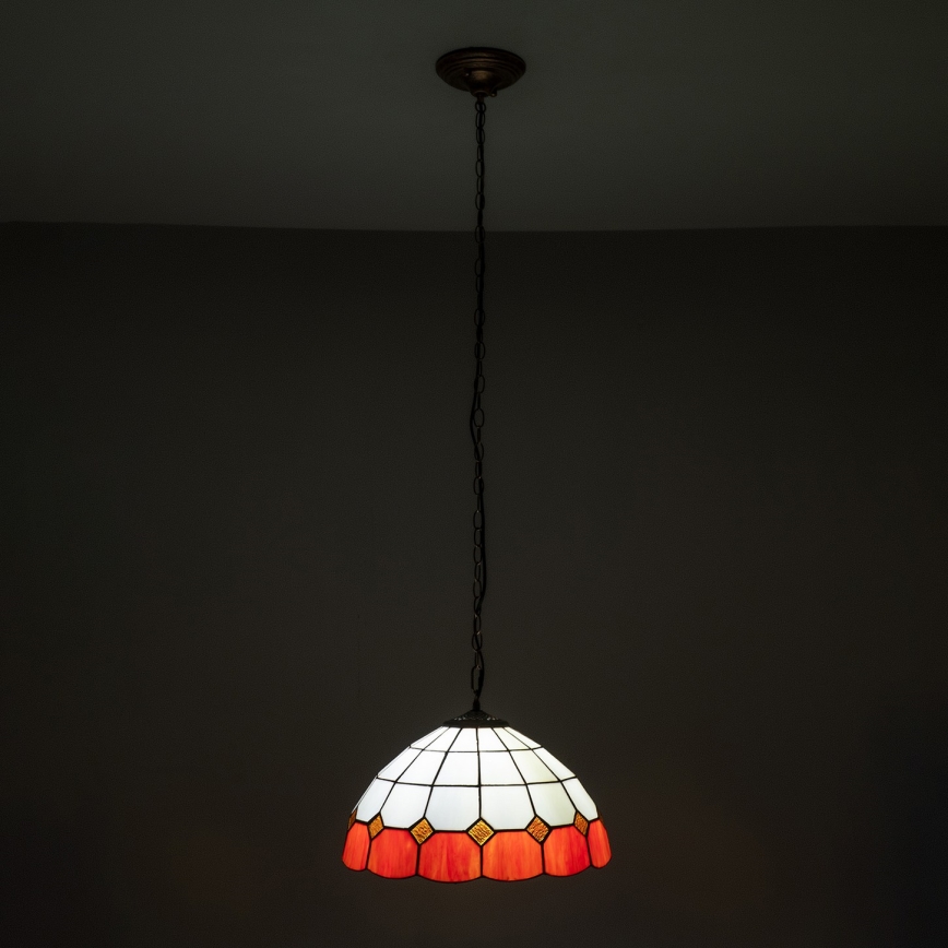 BRILAGI - Tiffany-glasmosaik taklampa med kedja SIENNA 1xE27/60W/230V Ø 40 cm