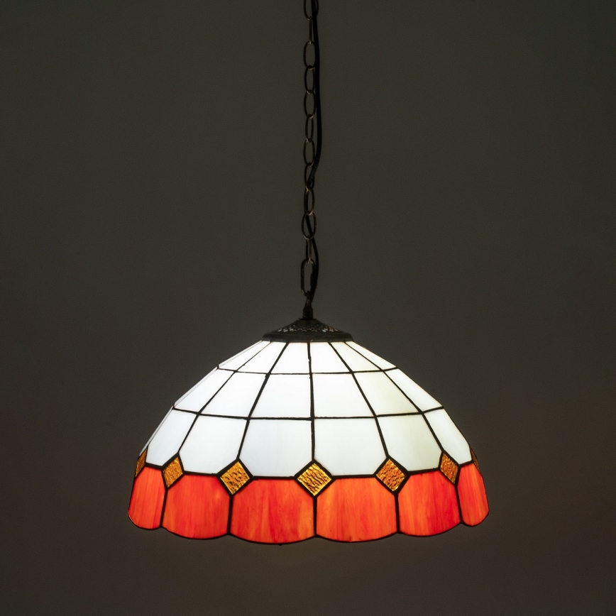 BRILAGI - Tiffany-glasmosaik taklampa med kedja SIENNA 1xE27/60W/230V Ø 40 cm