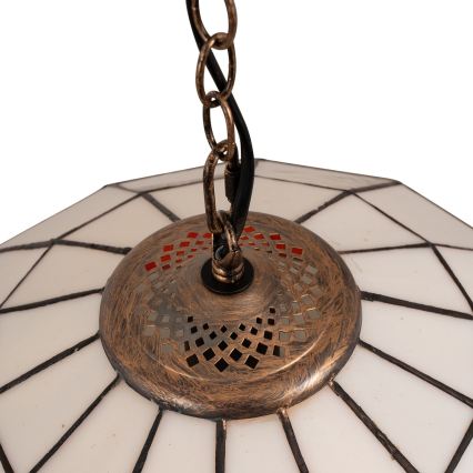 BRILAGI - Tiffany-glasmosaik taklampa med kedja SIENNA 1xE27/60W/230V Ø 40 cm