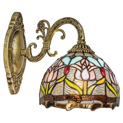 Brilagi - Tiffany glasmosaik vägglampa LORAS 1xE27/40W/230V