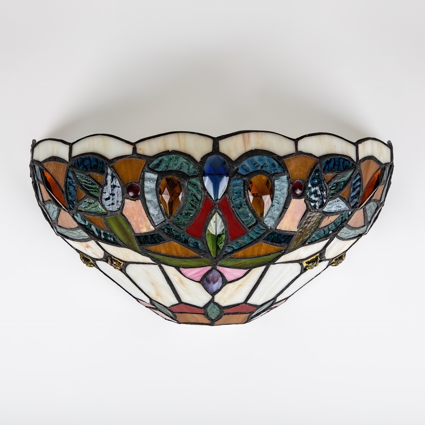 BRILAGI - Tiffany glasmosaik-vägglampa LUISA 1xE27/40W/230V