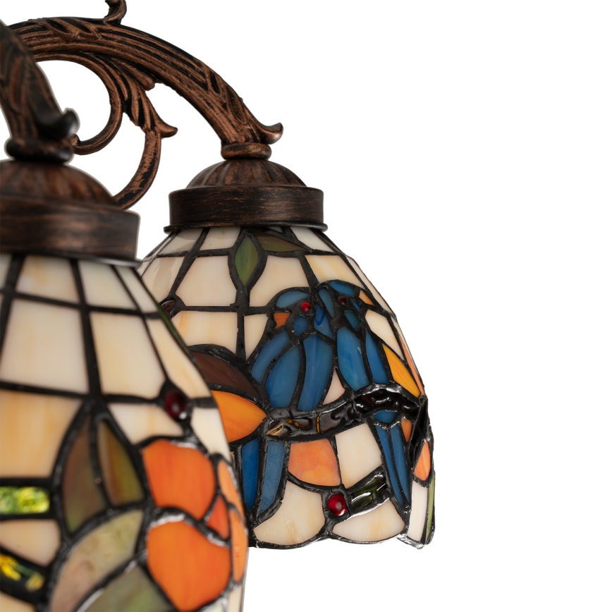 Brilagi - Tiffany glasmosaik ytmonterad taklampa JUNGLE 6xE27/60W/230V Ø 60 cm