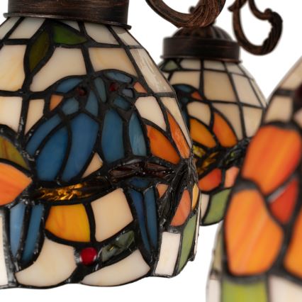 Brilagi - Tiffany glasmosaik ytmonterad taklampa JUNGLE 6xE27/60W/230V Ø 60 cm