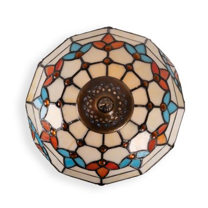 Brilagi - Tiffany-glasmosaiklampa MIRABELLA 1xE27/60W/230V + 1xE14/40W