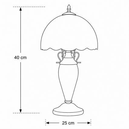 Brilagi - Tiffany-glasmosaiklampa MIRABELLA 1xE27/60W/230V + 1xE14/40W