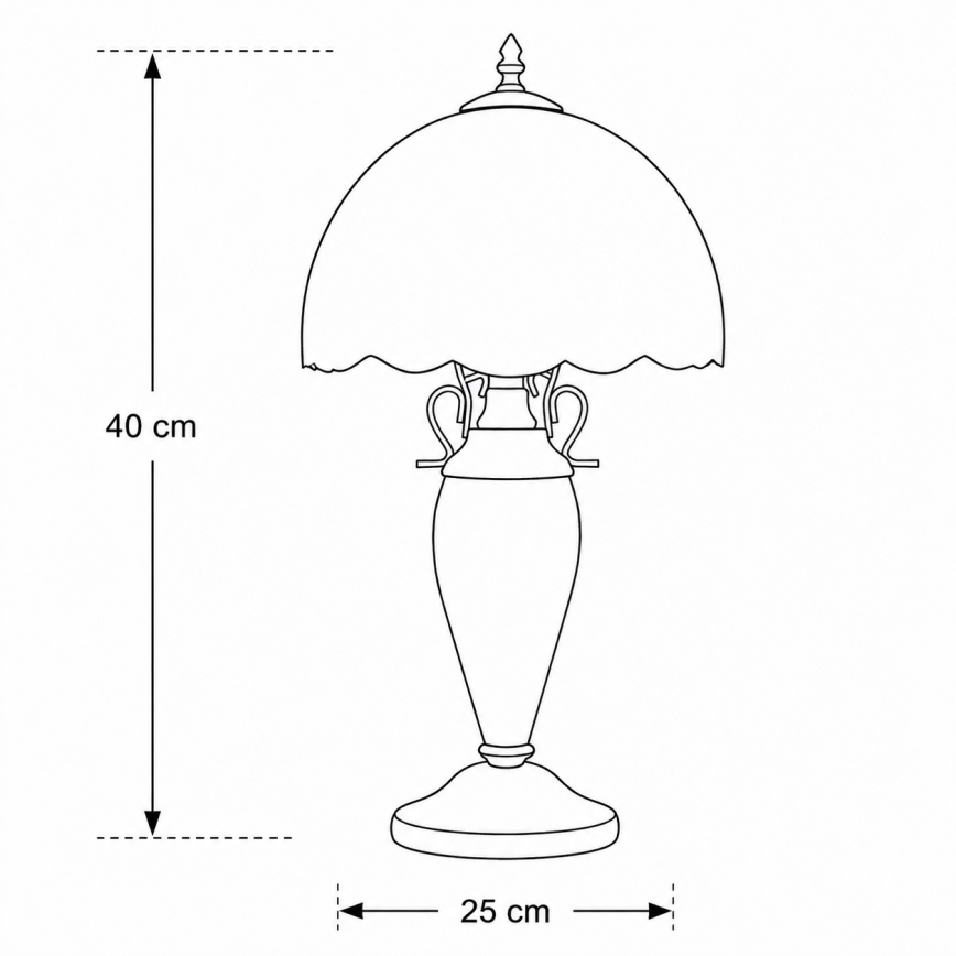 Brilagi - Tiffany-glasmosaiklampa MIRABELLA 1xE27/60W/230V + 1xE14/40W