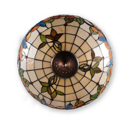 Brilagi - Tiffany glasmosaikljuskrona med kedja JUNGLE 3xE27/60W/230V Ø 50 cm