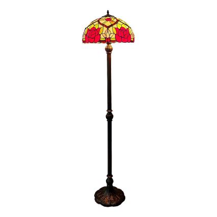 Brilagi - Tiffany-golvlampa GARLAN, 2xE27/60W/230V