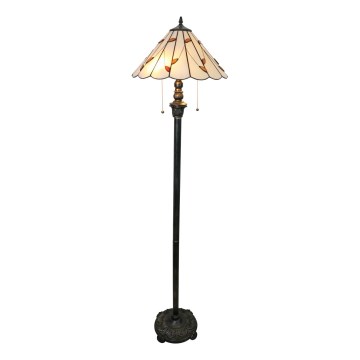 Brilagi - Tiffany-golvlampa i glasmosaik FOLIA 2xE27/60W/230V