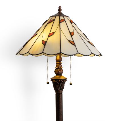 Brilagi - Tiffany-golvlampa i glasmosaik FOLIA 2xE27/60W/230V